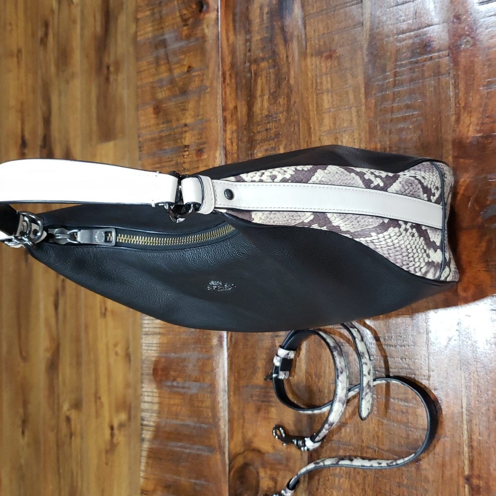 Coach Black Snake Skin Style Bag - Picture 5 of 12